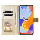For Xiaomi Redmi Note 11 Pro 4G Global Totem Flower Embossed Leather Phone Case(Gold)