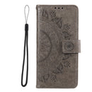 For Xiaomi Redmi Note 11 Pro 4G Global Totem Flower Embossed Leather Phone Case(Grey)
