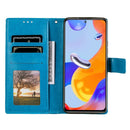 For Xiaomi Redmi Note 11 Pro 4G Global Totem Flower Embossed Leather Phone Case(Blue)