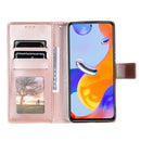 For Xiaomi Redmi Note 11 Pro 4G Global Totem Flower Embossed Leather Phone Case(Rose Gold)