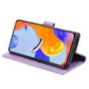 For Xiaomi Redmi Note 11 Pro 4G Global Totem Flower Embossed Leather Phone Case(Purple)