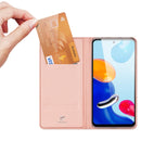For Xiaomi Redmi Note 11S / 11 4G International Version DUX DUCIS Skin Pro Series Shockproof Leather Phone Case(Rose Gold)