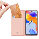 For Xiaomi Redmi Note 11 Pro 5G / 4G International Version DUX DUCIS Skin Pro Series Shockproof Leather Phone Case(Rose Gold)