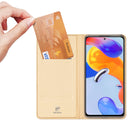 For Xiaomi Redmi Note 11 Pro 5G / 4G International Version DUX DUCIS Skin Pro Series Shockproof Leather Phone Case(Gold)