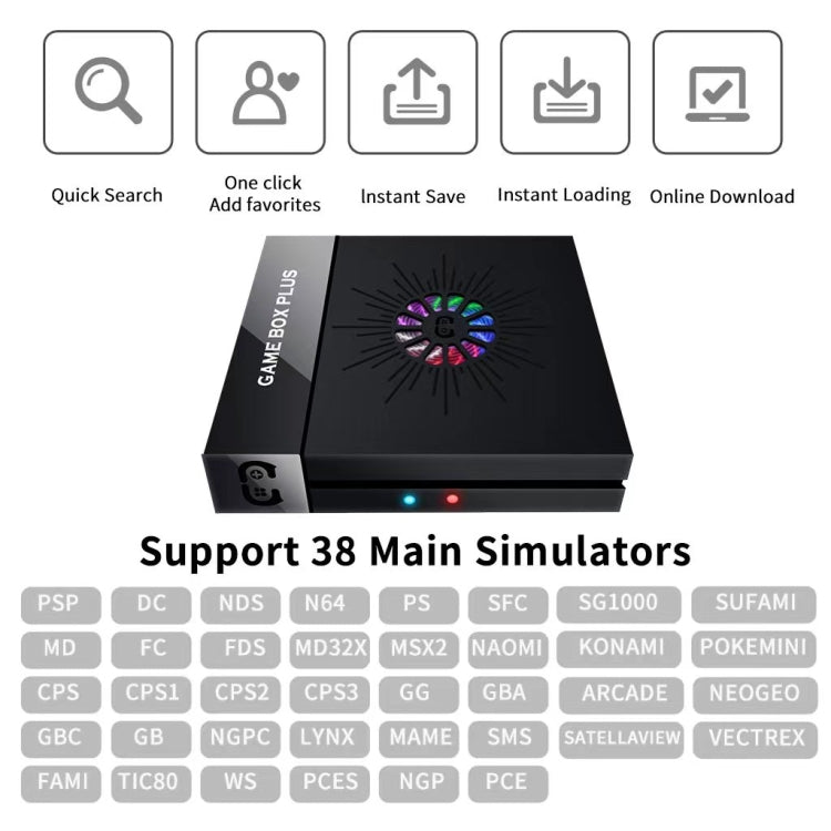 X6 Game Box 4K Video Games Console Magic Box with 2.4GHz Controller, Capacity:64GB(UK Plug)