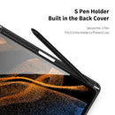 For Samsung Galaxy Tab S8 Ultra DUX DUCIS TOBY Series Horizontal Flip Leather Tablet Case(Black)