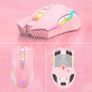 ONIKUMA CW905 2.4G RGB Lighting Wireless Mouse(Pink)