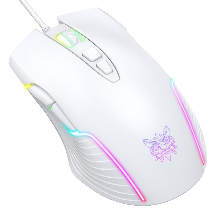 ONIKUMA CW905 RGB Lighting Wired Mouse(White)