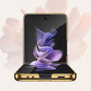 For Samsung Galaxy Z Flip3 5G GKK Integrated Plating Nacre Phone Case with Ring(Purple)