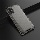 For Galaxy A51 Shockproof Honeycomb PC + TPU Protective Case(Black)