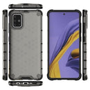 For Galaxy A51 Shockproof Honeycomb PC + TPU Protective Case(Black)