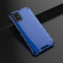 For Galaxy A51 Shockproof Honeycomb PC + TPU Protective Case(Blue)