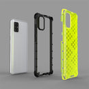 For Galaxy A51 Shockproof Honeycomb PC + TPU Protective Case(Green)