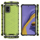 For Galaxy A51 Shockproof Honeycomb PC + TPU Protective Case(Green)