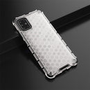 For Galaxy A51 Shockproof Honeycomb PC + TPU Protective Case(White)