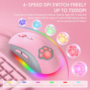 ONIKUMA CW918 RGB Lighting Wired Mouse(Pink)