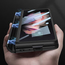 For Samsung Galaxy Z Fold3 5G GKK Integrated Magnetic Full Coverage Phone Flip Case with Pen Slot(Grey)
