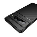For Google Pixel 7 Pro Carbon Fiber Texture Shockproof TPU Phone Case(Blue)