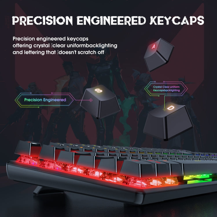 ONIKUMA G27 104 Keys RGB Lighting Mechanical Gaming Wired Keyboard(Black)