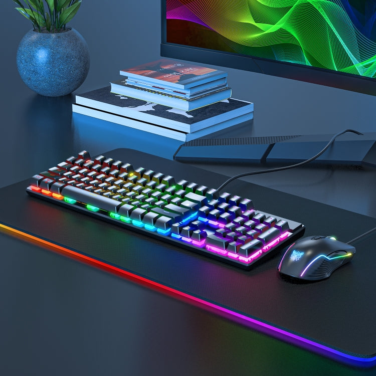 ONIKUMA G27 104 Keys RGB Lighting Mechanical Gaming Wired Keyboard(Black)
