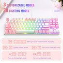ONIKUMA G26+CW916 RGB Lighting Wired Keyboard Mouse Set(White Pink)