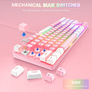 ONIKUMA G26+CW916 RGB Lighting Wired Keyboard Mouse Set(Pink White)