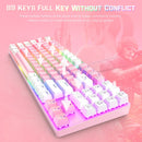 ONIKUMA G26+CW916 RGB Lighting Wired Keyboard Mouse Set(Pink White)