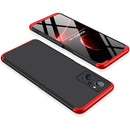 For OPPO Realme 9i GKK Three Stage Splicing PC Phone Case(Black Red)