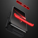 For OPPO Realme 9i GKK Three Stage Splicing PC Phone Case(Black Red)