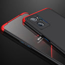 For OPPO Realme 9i GKK Three Stage Splicing PC Phone Case(Black Red)