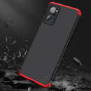 For OPPO Realme 9i GKK Three Stage Splicing PC Phone Case(Black Red)