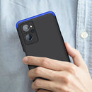 For OPPO Realme 9i GKK Three Stage Splicing PC Phone Case(Black Blue)