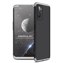 For OPPO Realme 9i GKK Three Stage Splicing PC Phone Case(Black Silver)