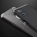For OPPO Realme 9i GKK Three Stage Splicing PC Phone Case(Black Silver)