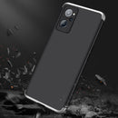 For OPPO Realme 9i GKK Three Stage Splicing PC Phone Case(Black Silver)