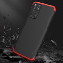For Xiaomi Redmi Note 11S / 11 Global Version GKK Three Stage Splicing PC Phone Case(Black Red)