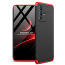 For vivo V23 5G GKK Three Stage Splicing PC Phone Case(Black Red)