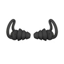 iMeBoBo A1 Shark Fin Version Nano Silicone Sleeping Noise Reduction Earplugs, Style:Three Layer(Black)