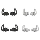 iMeBoBo A1 Shark Fin Version Nano Silicone Sleeping Noise Reduction Earplugs, Style:Three Layer(Grey)