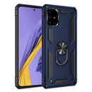 For Galaxy A51 Shockproof TPU + PC Protective Case with 360 Degree Rotating Holder(Blue)