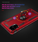 For Galaxy A71 Shockproof TPU + PC Protective Case with 360 Degree Rotating Holder(Blue)