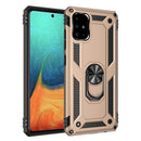 For Galaxy A71 Shockproof TPU + PC Protective Case with 360 Degree Rotating Holder(Gold)