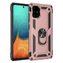 For Galaxy A71 Shockproof TPU + PC Protective Case with 360 Degree Rotating Holder(Rose Gold)