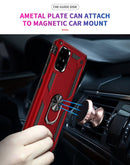 For Galaxy A71 Shockproof TPU + PC Protective Case with 360 Degree Rotating Holder(Rose Gold)