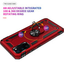 For Galaxy S20 Shockproof TPU + PC Protective Case with 360 Degree Rotating Holder(Silver)