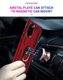 For Galaxy S20 Shockproof TPU + PC Protective Case with 360 Degree Rotating Holder(Red)