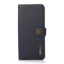 For Xiaomi Redmi Note 11 Pro 5G / 4G KHAZNEH Custer Genuine Leather RFID Phone Case(Blue)