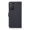 For Xiaomi Redmi Note 11 Pro 5G / 4G KHAZNEH Custer Genuine Leather RFID Phone Case(Blue)