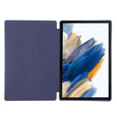 For Samsung Galaxy Tab A8 10.5 2021 TPU Three-fold Horizontal Flip Leather Case(Blue)