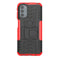 For Motorola Moto G31 / G41 Tire Texture TPU + PC Phone Case with Holder(Red)